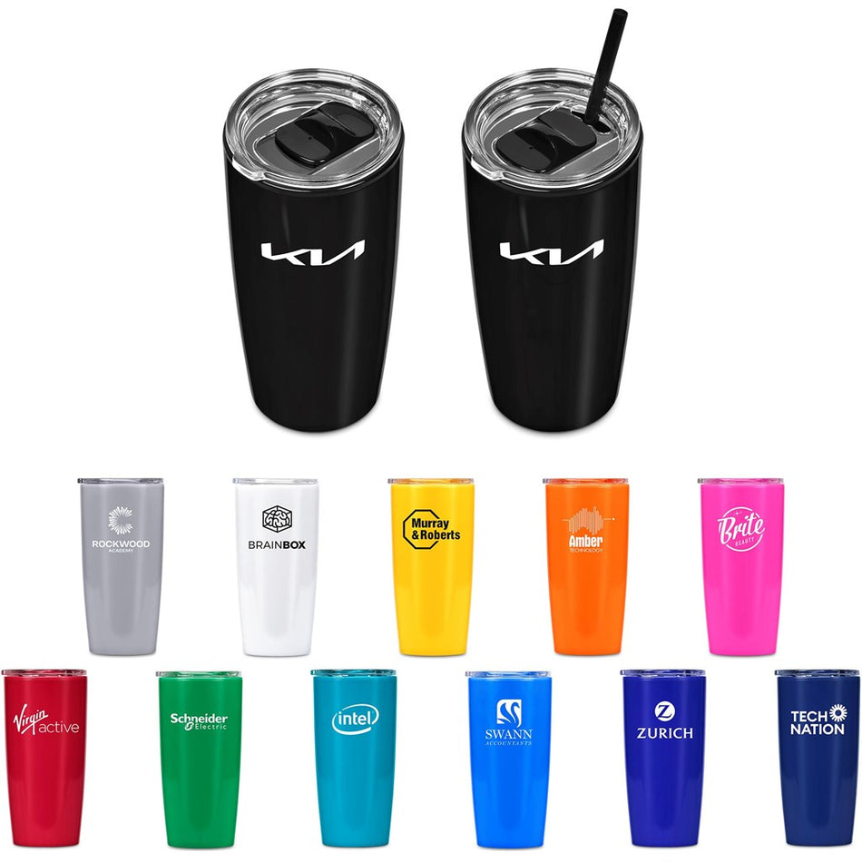 Altitude Daytona Plastic 2-in-1 Double-Wall Tumbler & Straw - 600ml-0