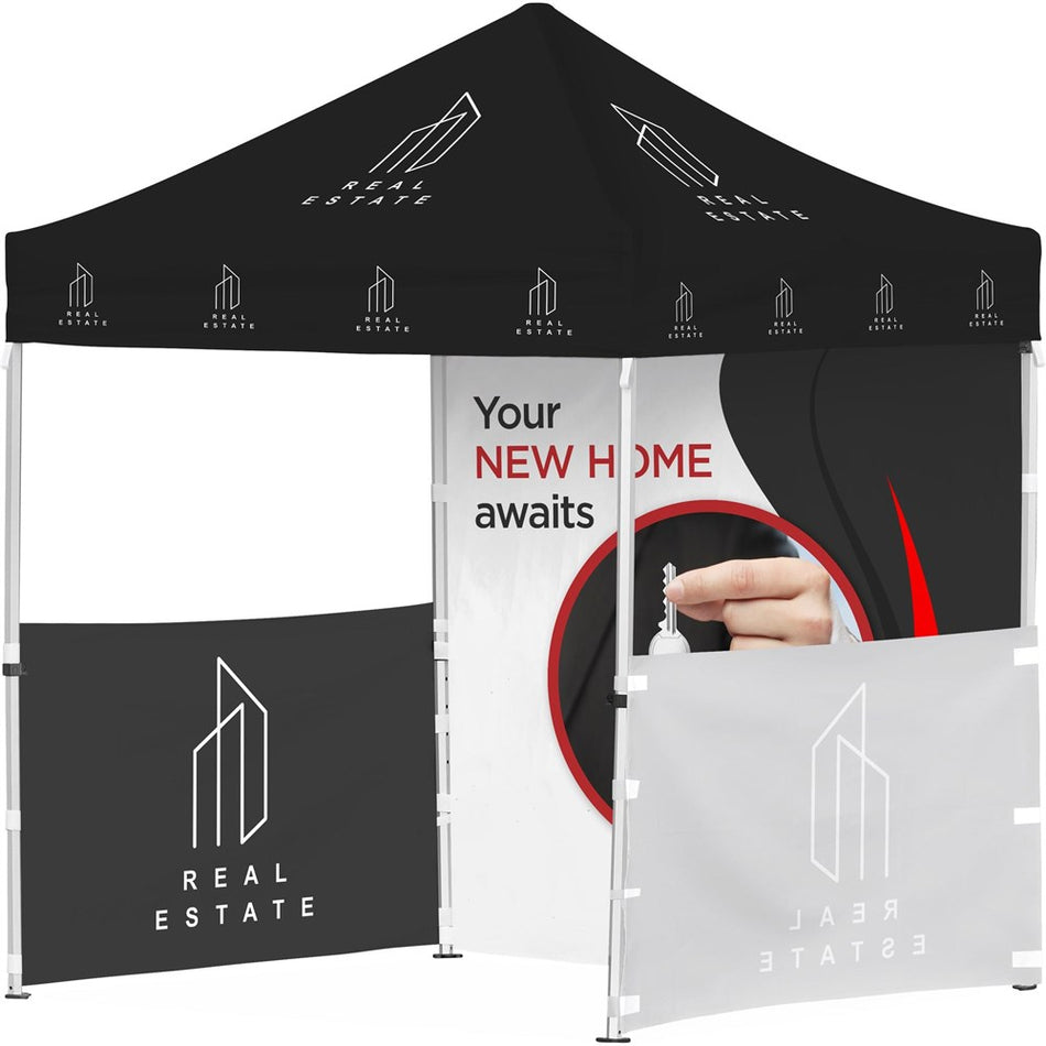 Ovation Sublimated Gazebo 2m X 2m Petite Frame - 2 Half-Wall Skins - 1 Full-Wall Skin-0