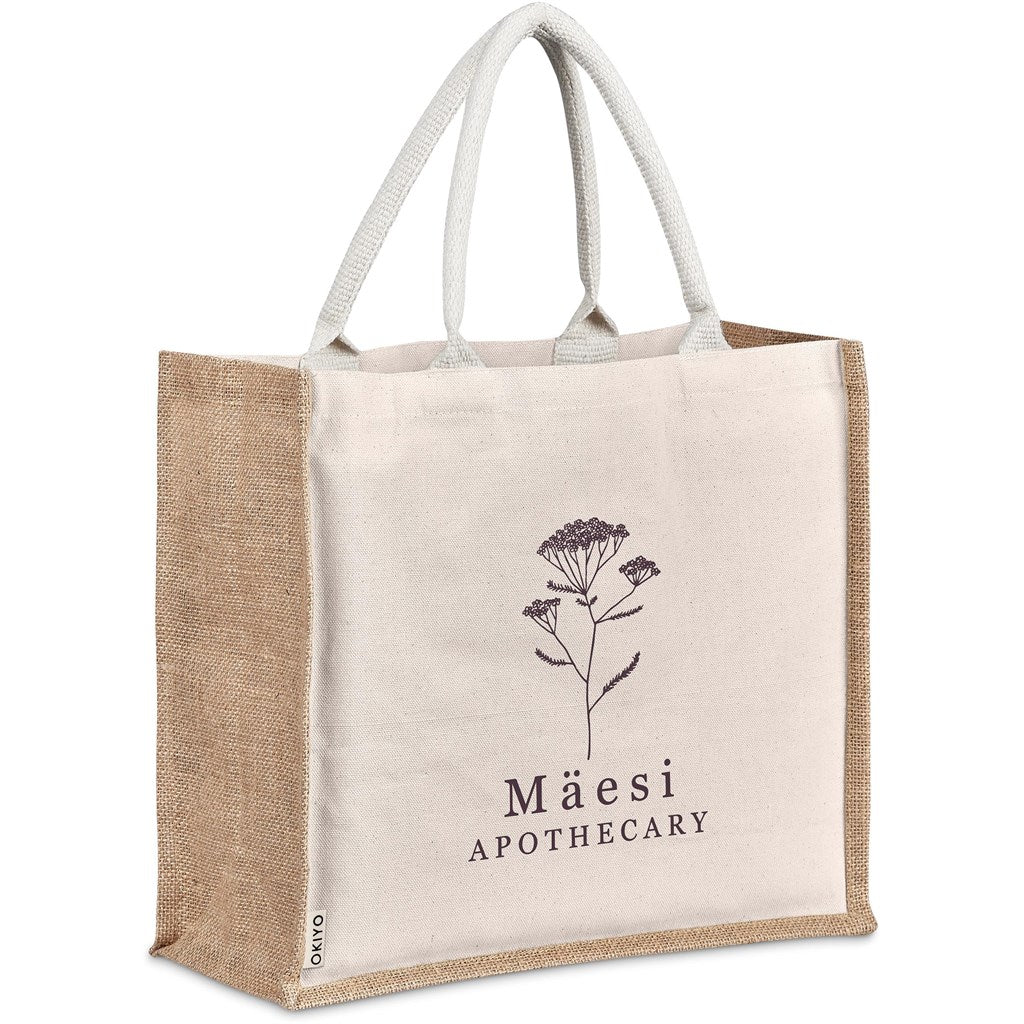 Okiyo Chinsai Maxi Jute & Cotton Tote-0