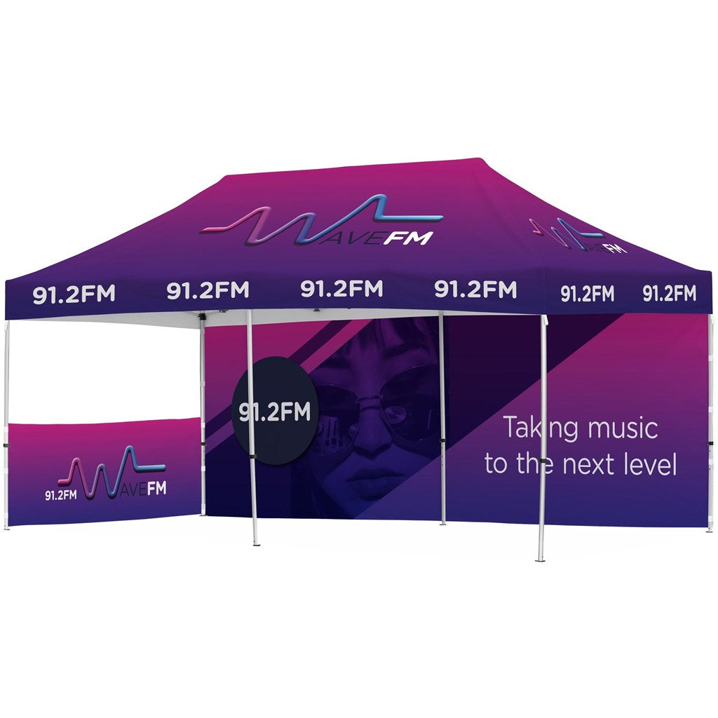 Ovation Sublimated Gazebo 6m X 3m - 1 Short Half-Wall Skin - 1 Long Full-Wall Skin-0