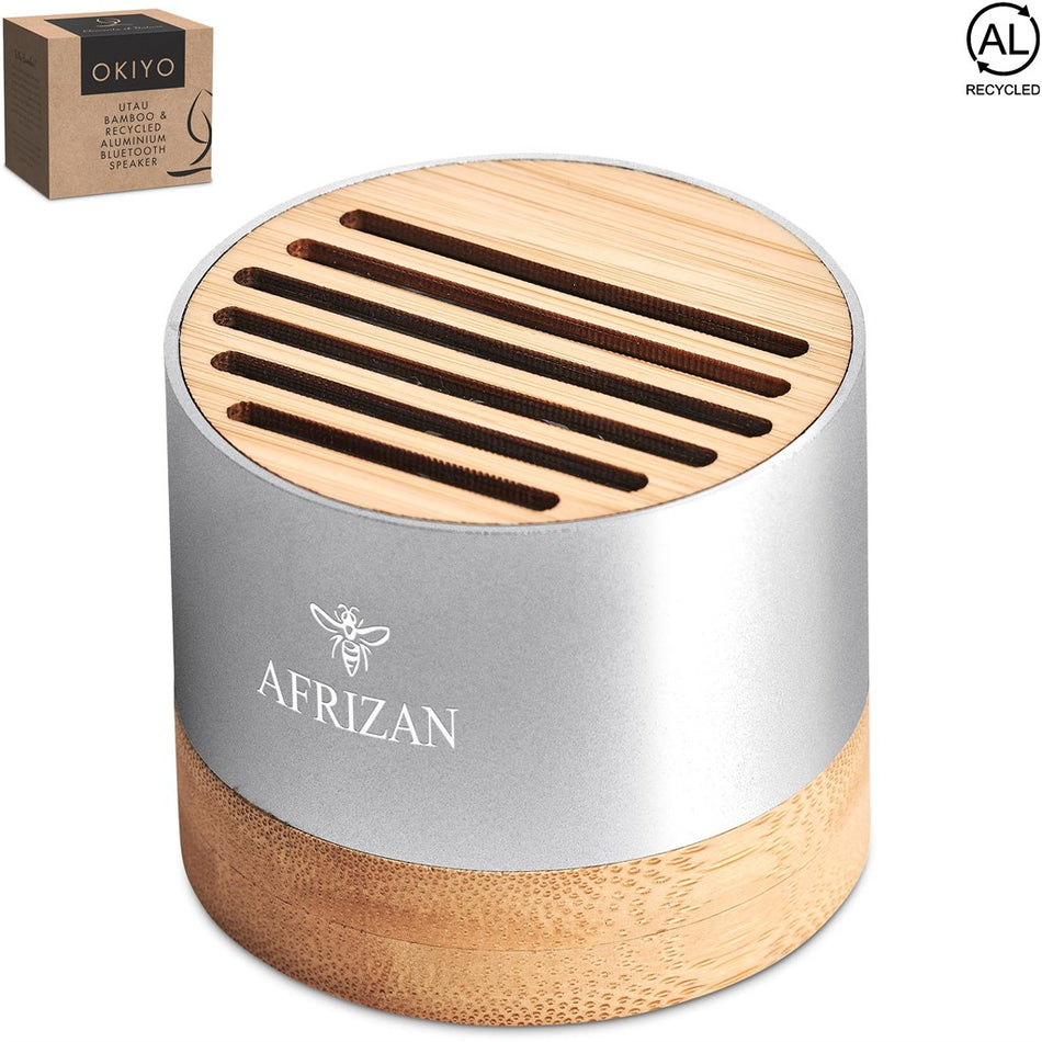 Okiyo Utau Bamboo & Recycled Aluminium Bluetooth Speaker-0