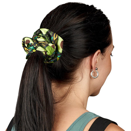 Pre-Printed Sample Hoppla Botanic Polyester Hair Scrunchie-0