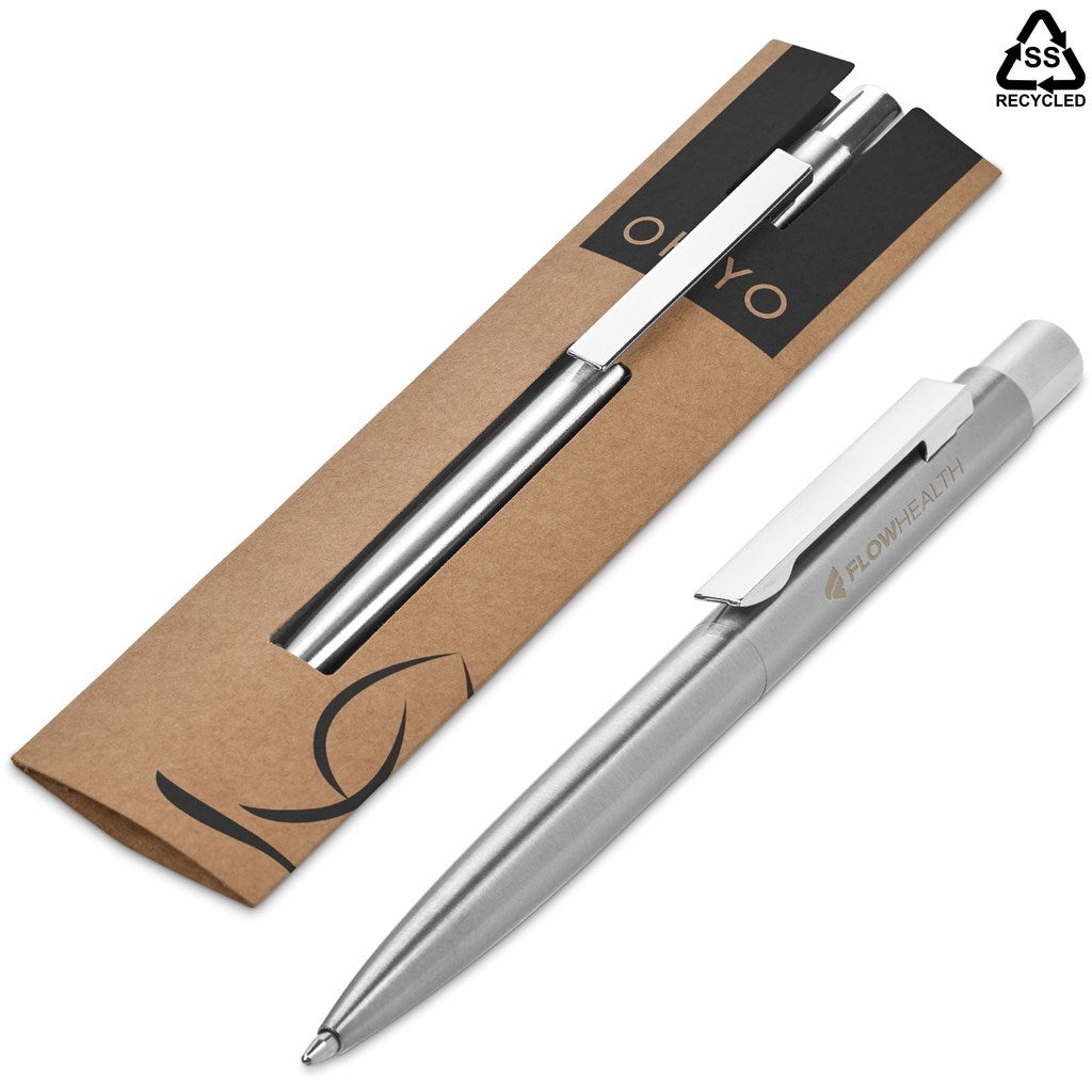 Okiyo Mio Recycled Stainless Steel Ball Pen-0