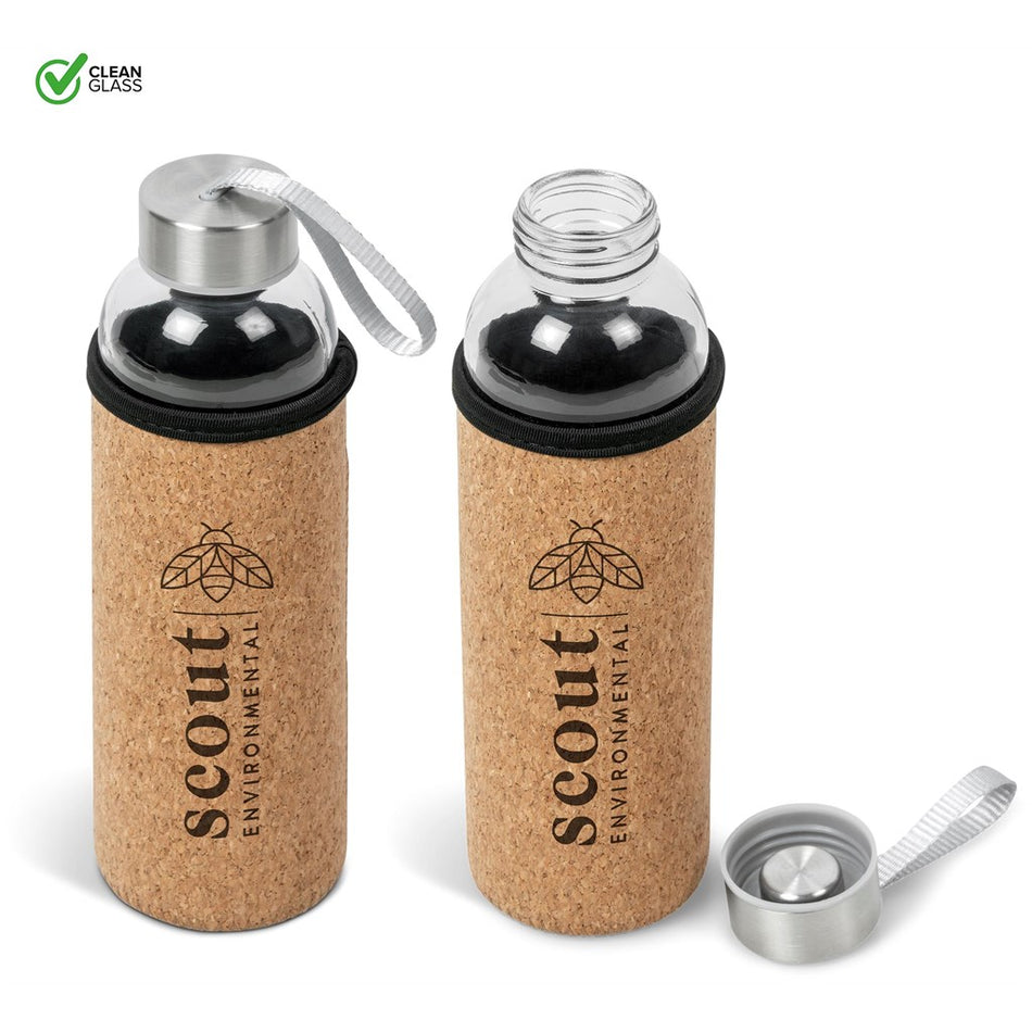 Kooshty Kork  Glass Water Bottle - 500ml-0