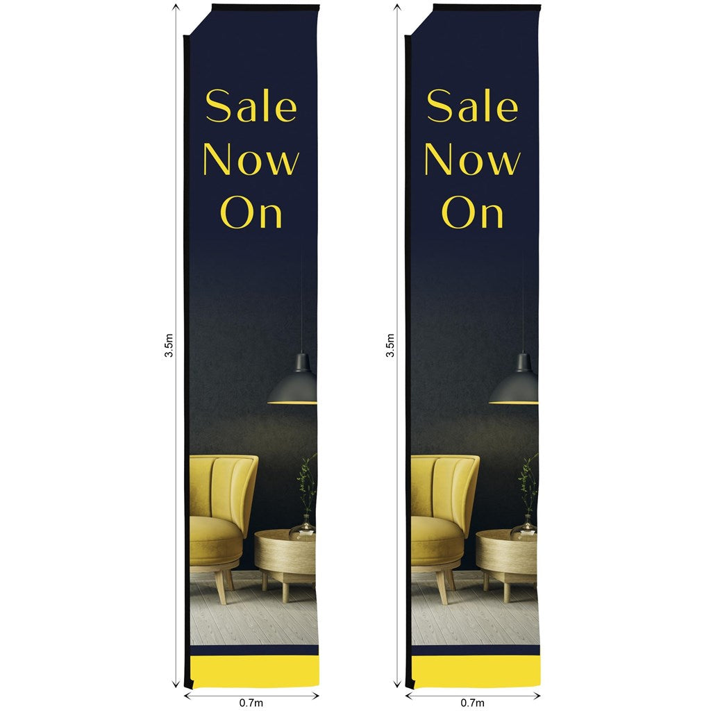 Legend 4m Sublimated Telescopic Flying Banner Skin - Set Of 2 (Excludes Hardware)-0