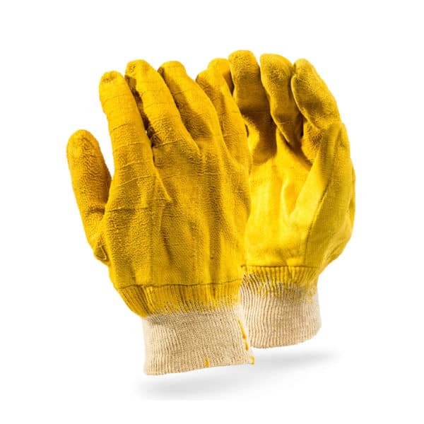 COMAREX YELLOW CRINKLE RUBBER GLOVES