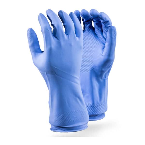 HOUSEHOLD BLUE DROMEX RUBBER GLOVES