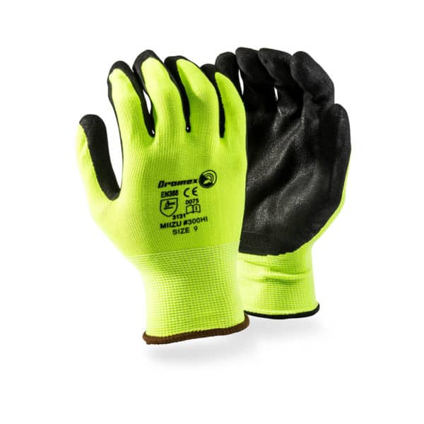 GLOVES SEAMLESS BLUE GLOVES - BLACK Water based PU and Micro Foam PALM COATED