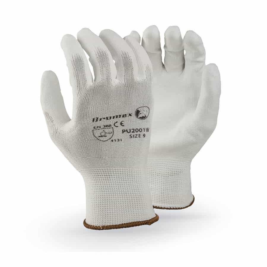 DROMEX INSPECTOR SEAMLESS BLACK MAX INSPECTORS GLOVES - PU PALM COATED