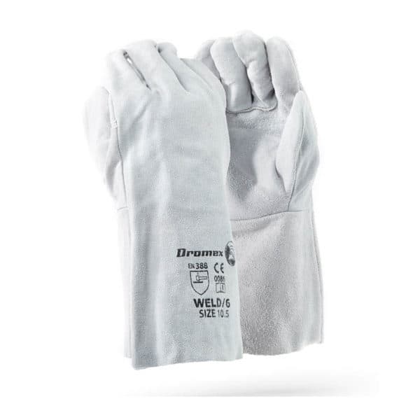 DROMEX CHROME LEATHER DOUBLE PALM GLOVES