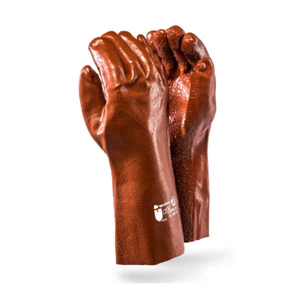 DROMEX XTRA BROWN PVC ROUGH FINISH GLOVES